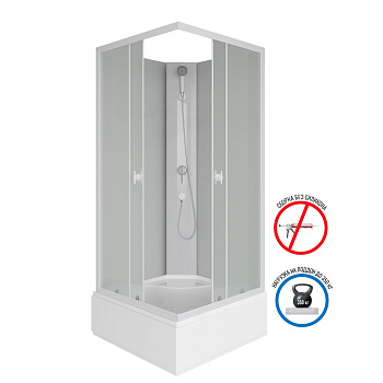 Душевая кабина Niagara Promo P90/26Q/MT/BK 90х90 квадратная без крыши ориентация универсальная